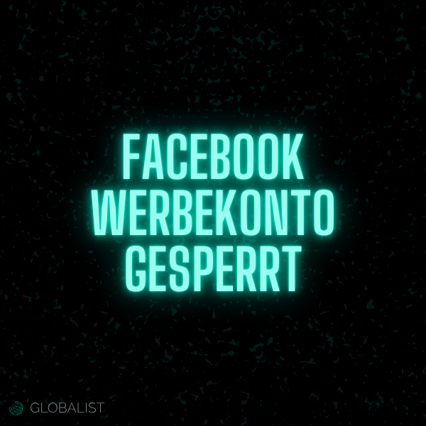 Facebook Werbekonto gesperrt